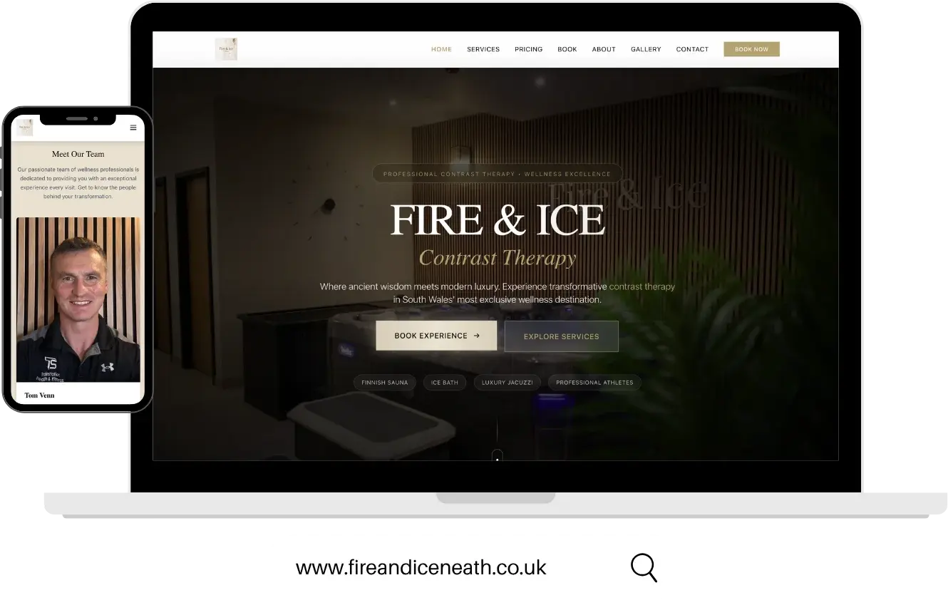 Fire & Ice Spa website