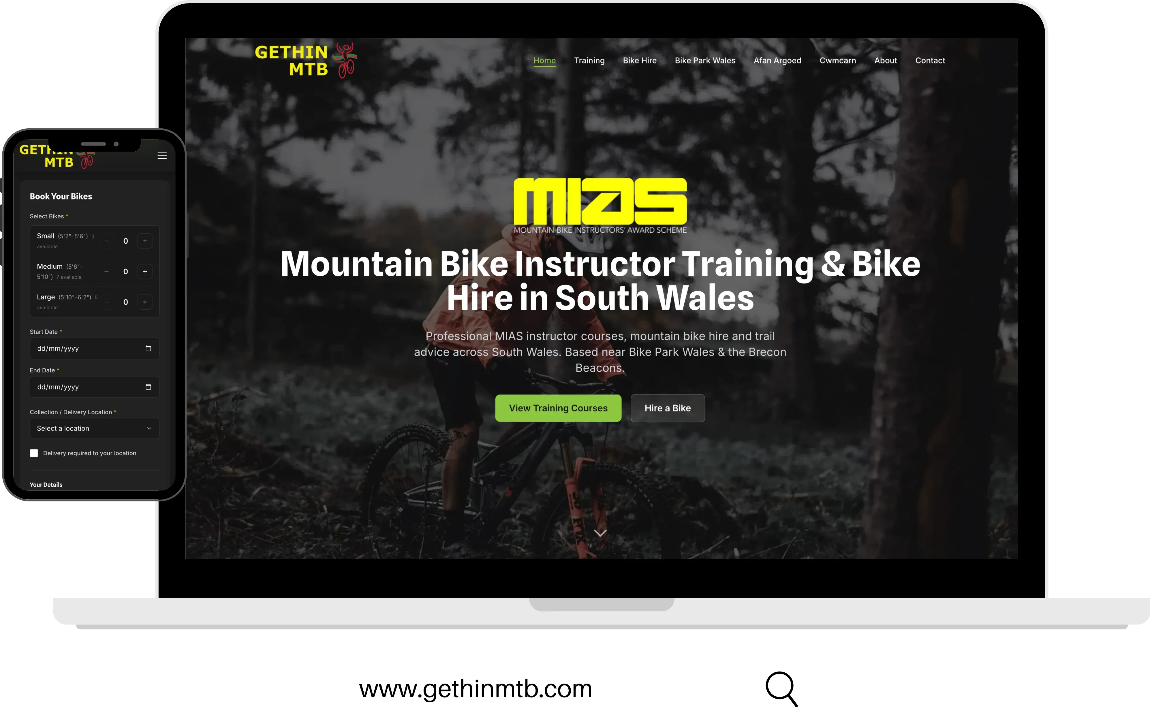 Gethin MTB website