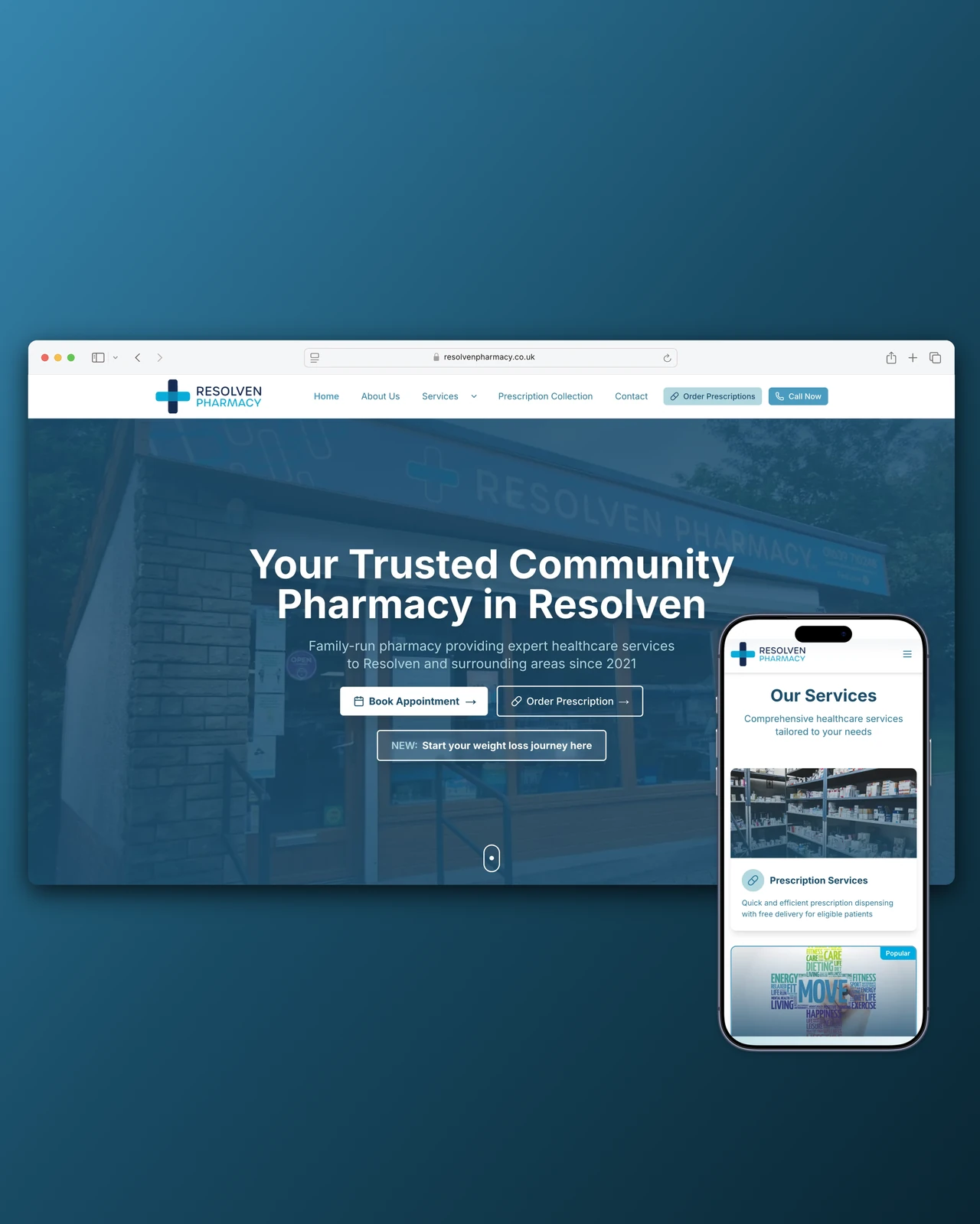 Resolven Pharmacy website